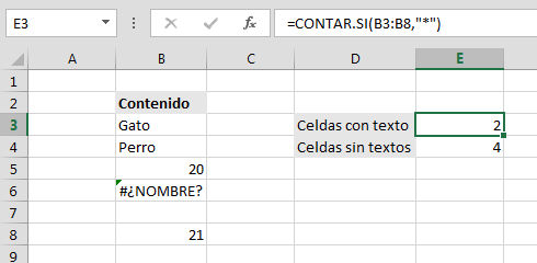 El rango de celdas contiene texto Excel 1 El rango de celdas contiene texto Excel