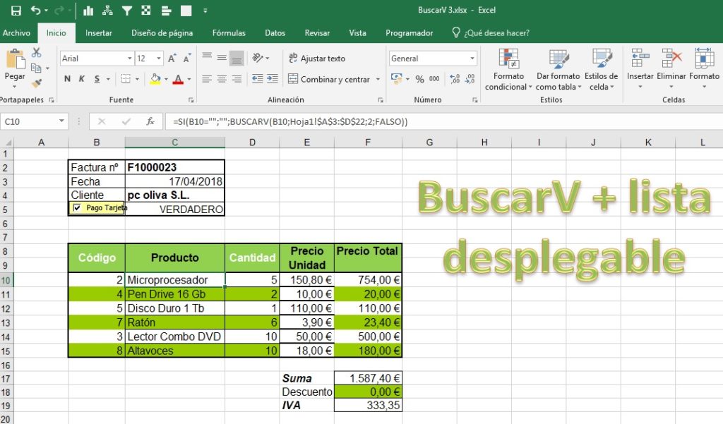 Función BUSCARX de Excel 2 Función BUSCARX de Excel