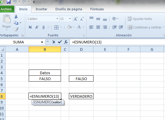 Función ESNUMERO de Excel 1 Función ESNUMERO de Excel