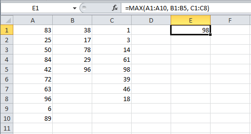 Función Excel MAX 1 Función Excel MAX