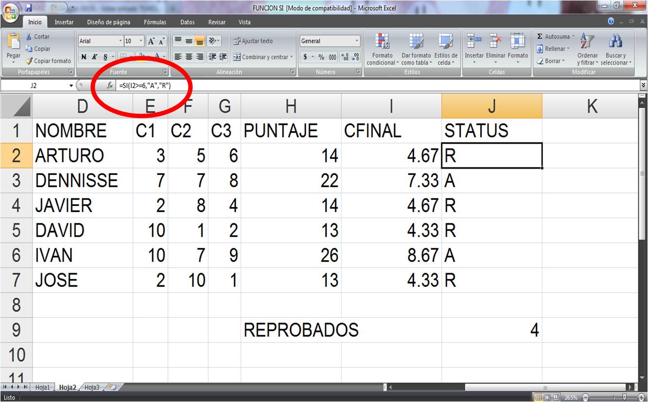 Función Excel SIN 1 Función Excel SIN