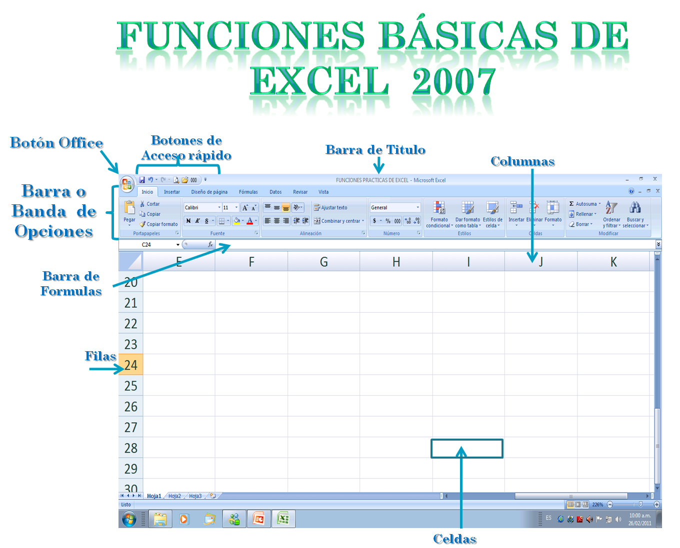 Función HOJAS de Excel 1 Función HOJAS de Excel