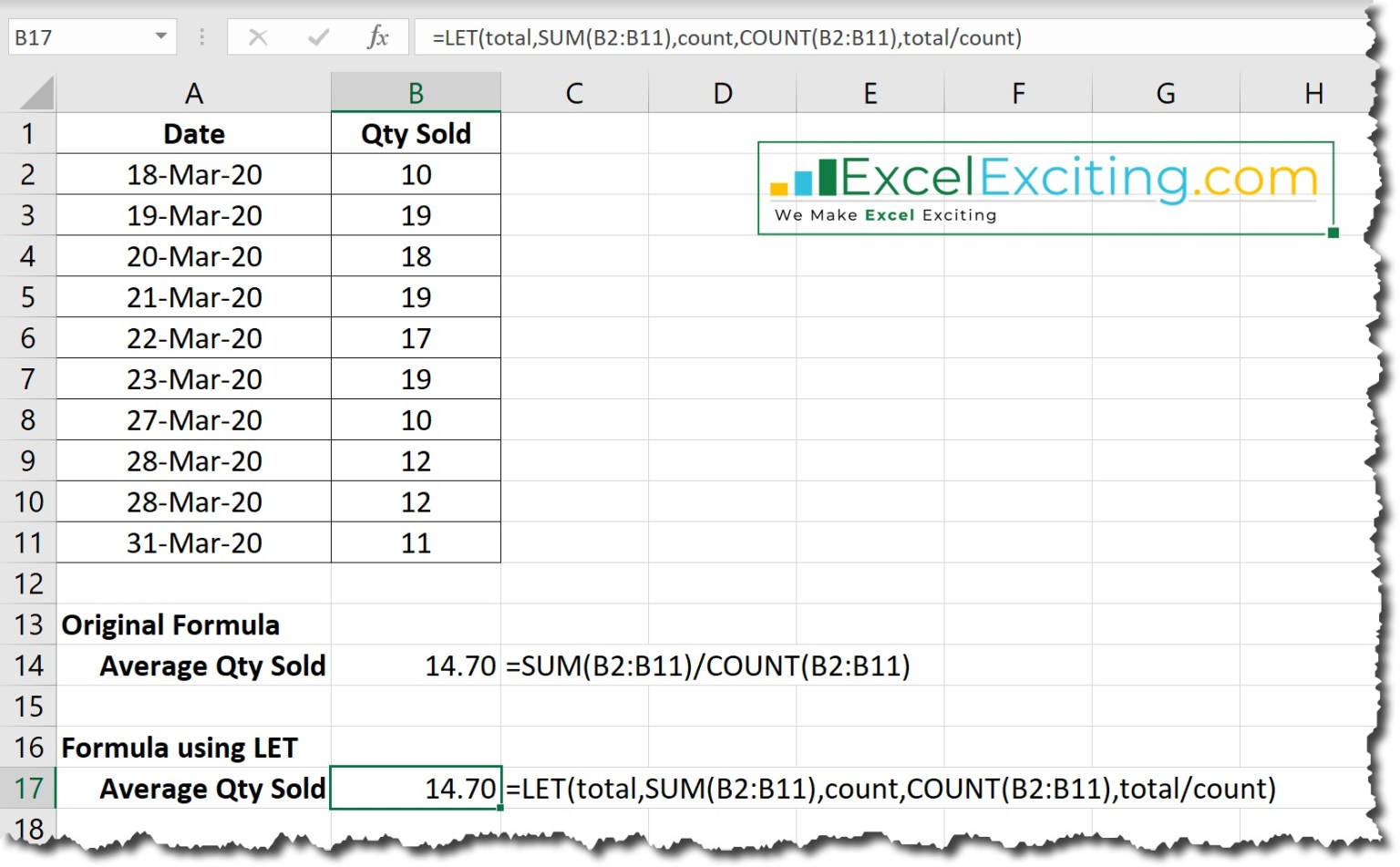 Función LET de Excel 12 Función LET de Excel