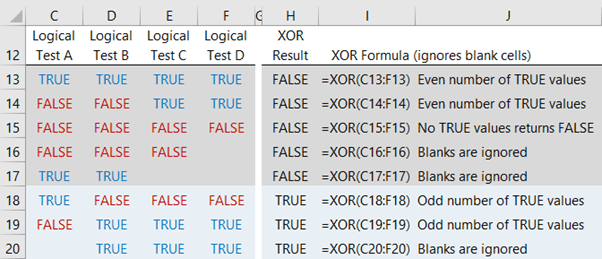 Función XOR de Excel 2 Función XOR de Excel